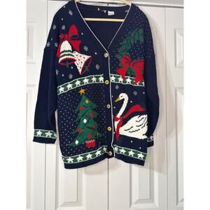 Nutcracker Vintage Sz Medium Christmas Sweater Cardigan